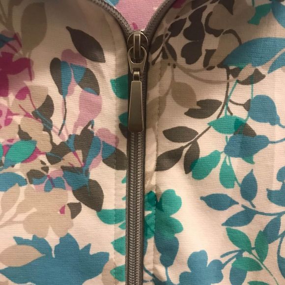 Allison Daley Floral Zip Up Jacket Size Large - Picture 2 of 4